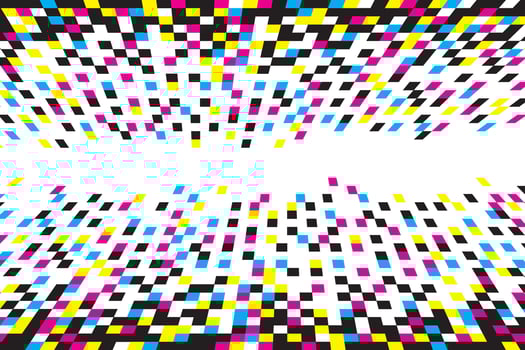 Pixel CMYK. Pixel abstract mosaic background, illustration for website, card, poster. vector
