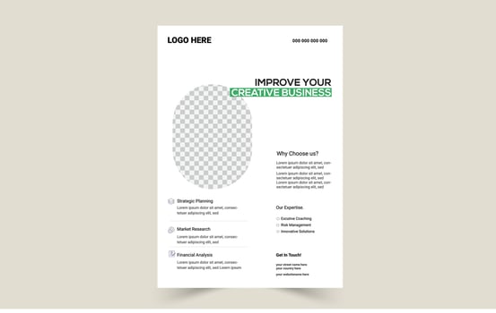 Corporate Business flyer template design, Flyer Template Geometric shape used for business poster layout, IT Company flyer, corporate banners, and leaflets. Graphic design layout with t vector