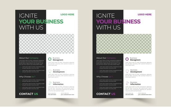 Corporate Business flyer template design, Flyer Template Geometric shape used for business poster layout, IT Company flyer, corporate banners, and leaflets. Graphic design layout with t vector