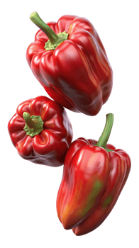 Flying Paprika Pepper 3d Asset png