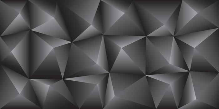 Black carbon background abstract pyramid. vector