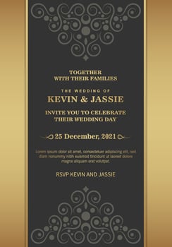 Luxury Invitation card design vintage style vector