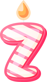 Brithday Candle Alphabet Letter Z png