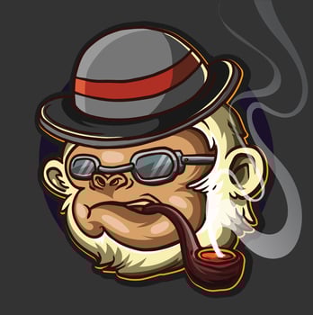 Gangster Monkey Cartoon vector