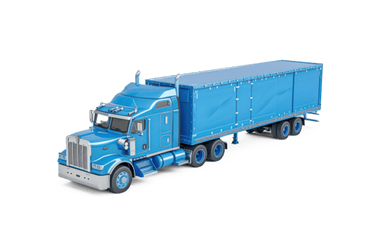 a blue truck on transparent background png