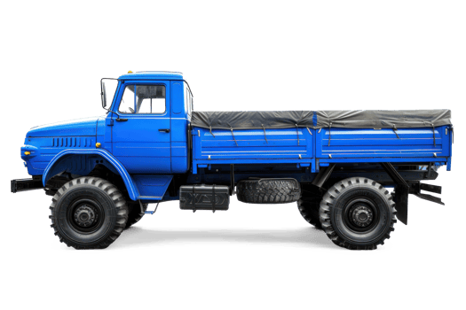 a blue truck on transparent background png