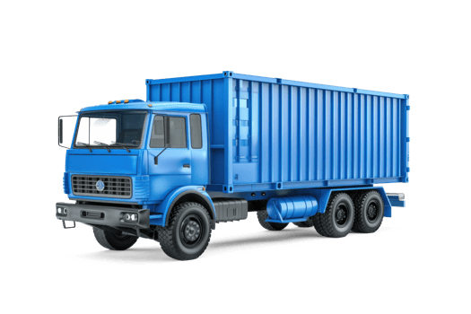 a blue truck on transparent background png