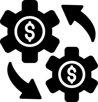 Money Management Glyph Icon Design vector