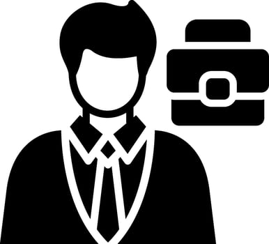 Businessman Glyph Icon Design vector