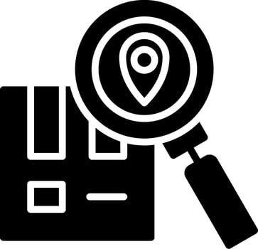 Tracking Glyph Icon Design vector