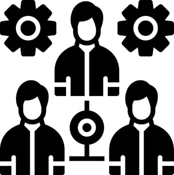 Team Glyph Icon Design vector