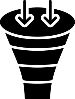 Funnel Glyph Icon Design vector