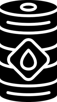 Oil Barrel Glyph Icon Design vector