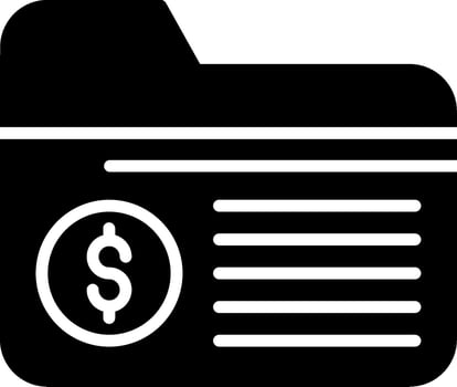 Folder Glyph Icon Design vector