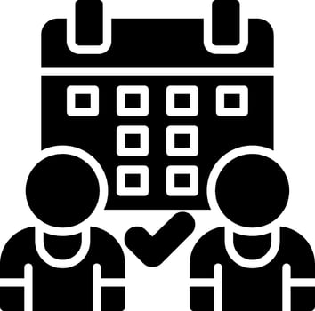 Coordination Glyph Icon Design vector