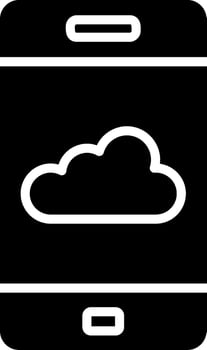 Smartphone Glyph Icon Design vector