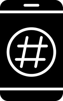 Hashtag Glyph Icon Design vector