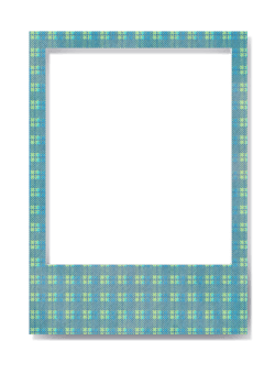 A blue and green plaid frame with transparent background png
