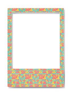 A colorful photo frame border background png