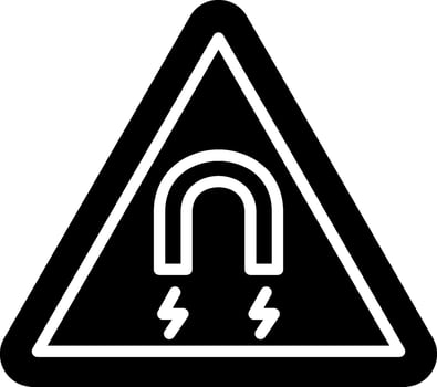 Magnetic Glyph Icon Design vector