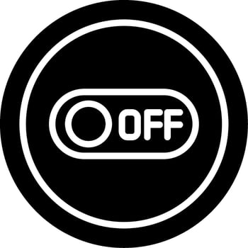 Off Glyph Icon Design vector