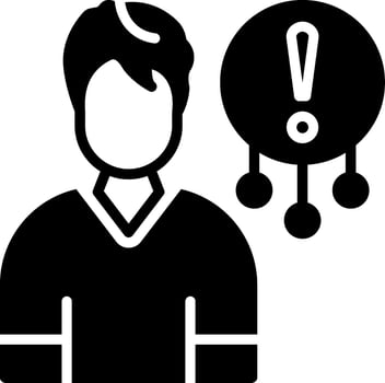 Human Error Glyph Icon Design vector