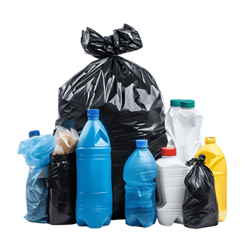 Package for rubbish household supplies for waste throw isolated on transparent background png
