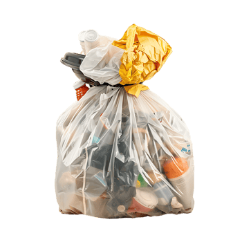 Package for rubbish household supplies for waste throw isolated on transparent background png