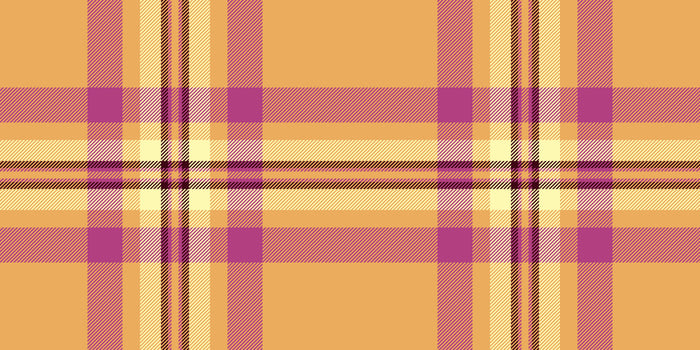 Neat tartan seamless plaid, rest pattern fabric check. Template background textile texture in orange and pink colors. vector
