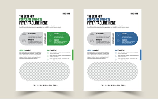 Dynamic Corporate Appeal A4 Flyer Bundle with Sleek Modern Designs Professional Elegance A4 Business Flyer Set with Creative Geometrics vector