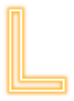 Neon Alphabet Letter L png
