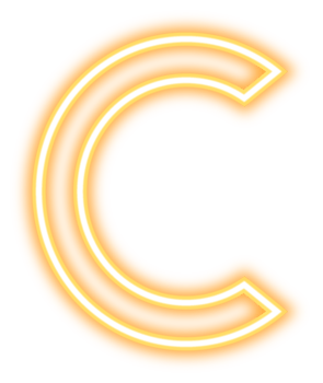 Neon Alphabet Letter C png