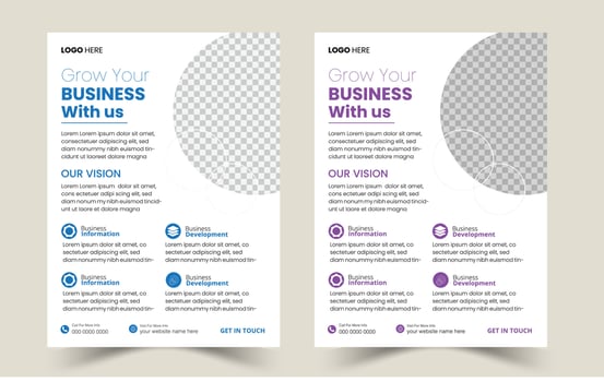 Dynamic Corporate Appeal A4 Flyer Bundle with Sleek Modern Designs Professional Elegance A4 Business Flyer Set with Creative Geometrics vector