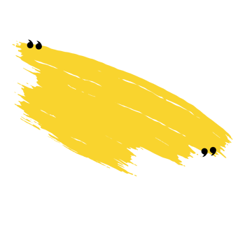 Yellow ink brushstroke Speech bubble with commas png