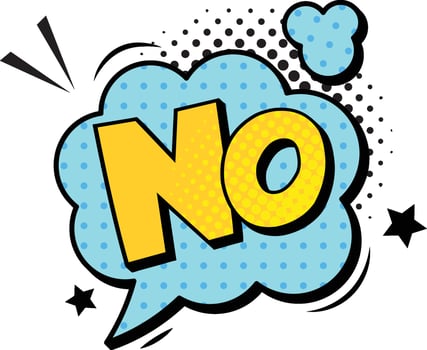 No speech bubble cloud, scream and shouting vector