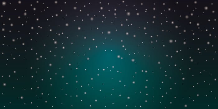 Blue space background with stars, cosmos, night shining starry sky. vector