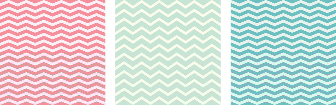 Seamless pattern set zig zag background vector