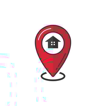 Point location with house symbol vector