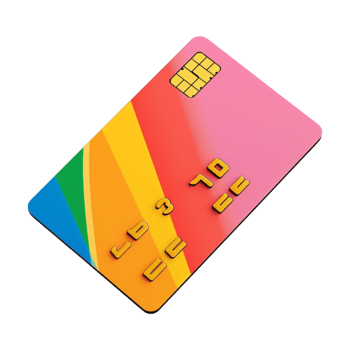 Colorful Debit Card on Transparent Background png