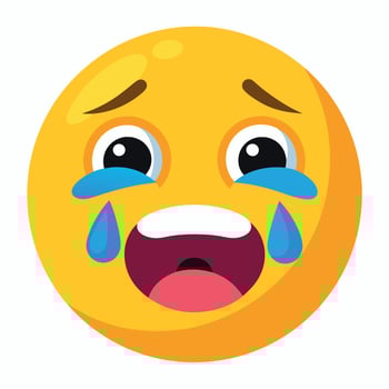 Emoji, crying emoji vector
