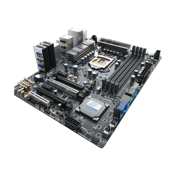 Computer Motherboard on Transparent Background png