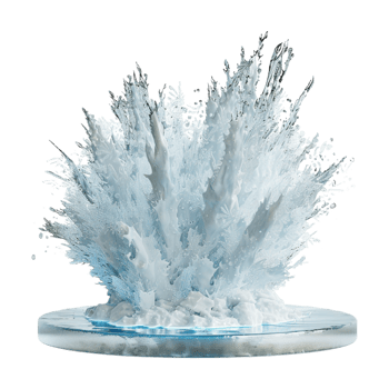 Dry Ice Explosion on Transparent Background png