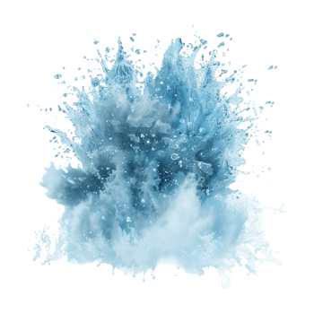 Dry Ice Explosion on Transparent Background png
