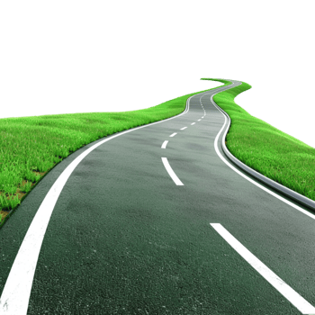 Beautiful Green Highway on Transparent Background png