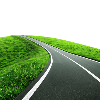 Beautiful Green Highway on Transparent Background png