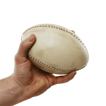 Rugby Ball in Hand on Transparent Background png