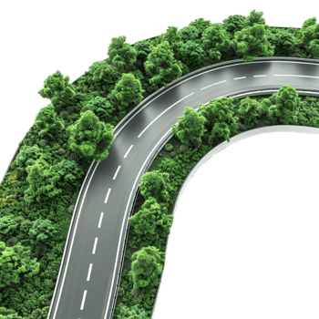 Beautiful Green Highway on Transparent Background png