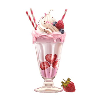 Strawberry Shake on Transparent Background png