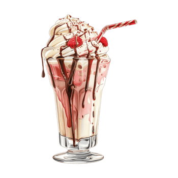 Strawberry Shake on Transparent Background png