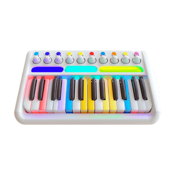 Small Piano Toy on Transparent Background png